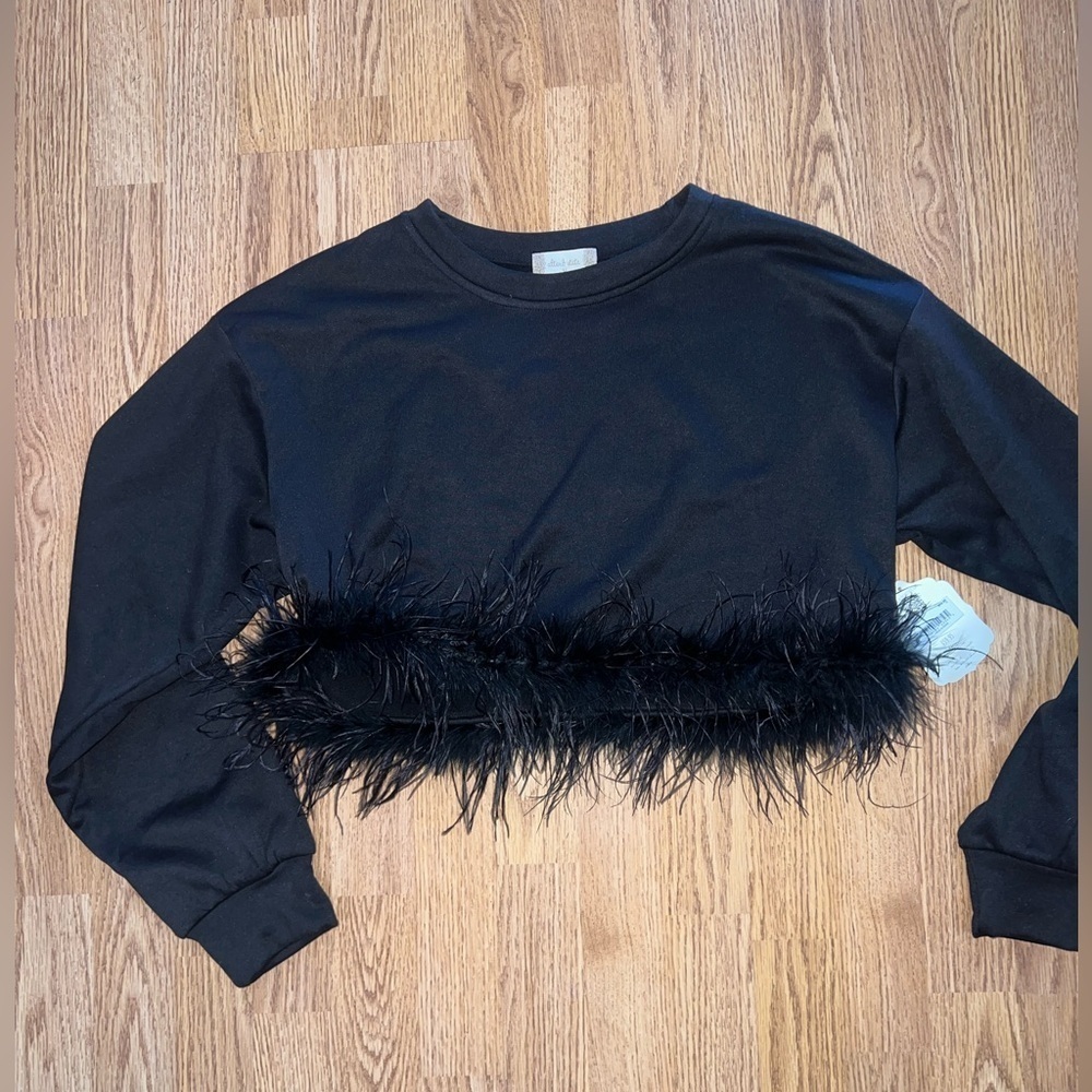 Cropped Feather Shirt